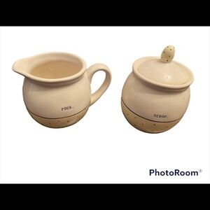 VINTAGE Rae Dunn milk and sugar set